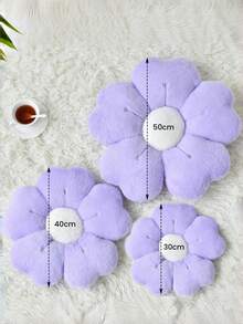 新款刺繡花卉抱枕，適用於客廳與臥室的裝飾枕，適合四季室內裝飾使用 - 淡紫色 - 查看 2