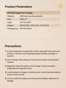 D8 1件 20W USB-C 充電器，PD 快充，USB-C 充電線手機充電器，相容於 17/16/15 Plus、15 Pro、15 Pro Max、Pro 12.9 Gen 5/4/3、Galaxy S23 Ultra/S23/S23+/S22/S22 S21 S20 Ultra/S22+/S21+/Ultra/S20/S20+，20W USB-C 充電器相容於 17/16/15/Pro，USB-C 充電線 - 查看 11
