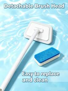 1Pc Long‑Handle Tile Cleaning Brush, Ergonomic Non‑Slip Handle, Multi‑Functional Surface Cleaning Tool For Bathroom Walls, Floors And Bathtubs, For Home And School Use, Household Cleaning Tool - New Model - View 7
