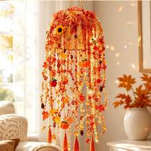 DIY Wind Chime Craft Kit, Multi‑Style Mixed Glass Beads Set With Artificial Moss & Thread Wire For Handmade Hanging Ornament Home Decoration - A - View 9