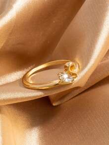 European And American Fashion Minimalist Cute Exquisite Swan Ring - Gold - View 5
