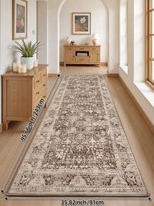 DAJIANG 1pc Large Washable Area Rug, Vintage Bohemian Style Carpet For Hallway, Living Room, Foldable, Soft & Comfortable, Non-Slip Washable, Suitable For Living Room, Kitchen, Bedroom, Study, Bedside, Home Decor, Holiday Room, Bathroom, Kitchen Decor - Multicolor - View 20