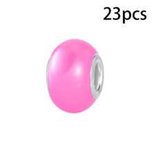 23pcs Colorful European Style Large Hole Beads, Mixed Color Large Hole Beads For Jewelry Making, Suitable For Pendants, Bracelets And DIY Crafts - 23 Pieces - View 14