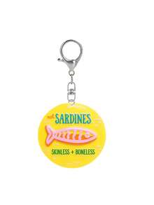 2D Flat Acrylic Sardine Fish Graphic Round Keychain, Daily Accessory, Car Pendant, Suitable For Backpack, Handbag, Car Key, Door Key, Suitable For Dating, Studying, Working, Commuting, Phone Accessory, Wedding Season, Bridesmaid & Bride Gift, Holiday Birthday Gift, Teacher's Day, Halloween, Christmas, Valentine's Day Gift - Multicolor - View 12