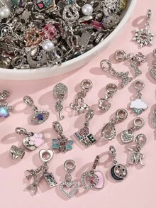 Random Pendant Beads, Suitable For DIY Bracelets, Including Animal/Plant/Flower/Pet/Heart/Sport/Cartoon/Ocean/Home/Star And Other Designs - Multicolor - View 9