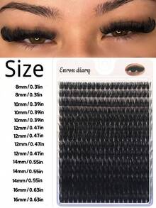 80D 280pcs Segmented Eyelash Clusters, Multi-Layer Fluffy D-Curl Single Lash, Mixed Length DIY Eyelash Extension, Durable Reusable Soft False Eyelashes, Fashionable European And American Style Suitable For Various Eye Shapes Eye Makeup Accessories - D - View 4