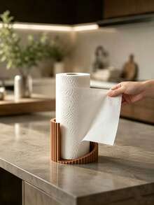 Curved Wavy Vertical Paper Towel Holder, No Assembly Desktop Roll Paper Storage Rack, Kitchen Countertop Dining Table Coffee Bar Decorative Paper Towel Holder, Home Decor - Multicolor - View 3