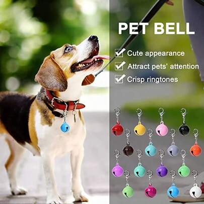 3/5pcs Iron Pet Collar Bells With Buckle, Multi-Functional Cat & Dog Accessories, Puppy Collar, Decorative Pet Collar, Pet Collar Bells Dog Bell/Cat Collar/Dog Tag/Bell