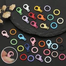120pcs DIY Keychain Making Parts Random Mixed Colors Include 40pcs Lobster Clasp + 80pcs Jump Rings, Zinc Alloy Spring Clasp Hook Connector Suitable For Braided DIY Keychain Pet Collar Connector Open Connection Ring Bag Charm Keychain Accessories Making Materials DIY Keychain Accessories Making - Lobster Buckle & Jump Ring - View 9