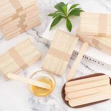 1/50/100/150pcs Handmade Wooden Sticks/Popsicle Sticks, Natural Wooden Popsicle Sticks/Candy Sticks/Popsicle Sticks, Suitable For DIY Crafts, Suitable For Various Ice Creams, Multi-Functional, Easy To Use And Effective Popsicle Sticks - Multicolor - View 2