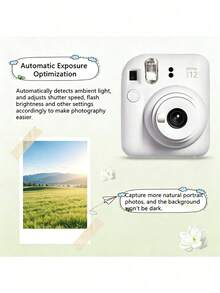FujiFilm Mini12 Instant Camera 306g Lightweight Body Portable Rotating Power On One-Click Mode Switch Built-In Flash Daily Recording Instant Print Optional Camera Or Film - View 8