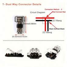 10pcs T2 Snap-In Wire Cable Connectors, No-Strip Quick Terminal Connectors, Automatic Plug Electrical Accessories - Multicolor - View 5