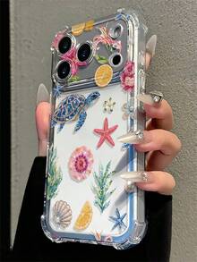 手機殼－這款透明手機殼採用全螢幕設計，配有水下世界圖案，相容於 Apple 18/18 Pro/18 Pro Max/17/17/17promax/11/12/13/14/15/16/17/Air/Pro/Pro Max/Plus，提供防摔與防刮保護 - 多色5 - 查看 3