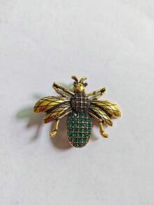 Vintage Bee Rhinestone Brooch, Insect Lapel Pin, Jacket, Scarf, Hat Decoration Bee Badge, Fashion Women Jewelry Gift - Bee - View 8