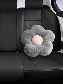 Sunflower Pattern Car Seat Cushion - Plush Back Support With Creative Floral Design, Multi-Use For Vehicle & Home, Comfortable Fatigue Relief Accessories - Multicolor - View 3