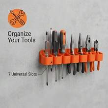 2pcs Wall-Mounted Tool Organizer Set - Garage Tool Rack For Screwdrivers And Pliers - Space-Saving Workshop Storage Storage And Organization - 2pcs - View 6