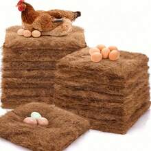 4/6/8pcs Chicken Nesting Pads, Suitable For Egg Boxes, Hen Laying, Bird Breeding Nests And Reptile Cage Mats, Artificial Grass Mat, Machine Washable And Durable, Suitable For Chickens And Pets - Multicolor - View 1