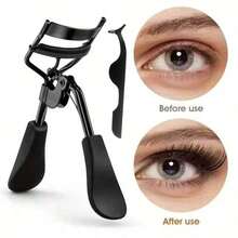 15/5/1 Pc Eyelash Tools, Eyelash Curler And Refill Pads Set, Eyelash Curler, Beauty Tools, Affordable, Home Decor, Dressing Table, Bedroom, Travel Portable, Women's Gift, Holiday Gift - Black - View 5