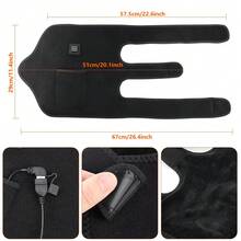 Hailicare Máy massage đầu gối ánh sáng đỏ 3 cấp nhiệt 36 đèn LED, máy sưởi ấm đầu gối cắm USB, quà tặng Giáng sinh (chỉ dùng nguồn USB, không pin) - Xem 10