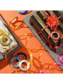 3 Rolls, 10m Wedding Balloon Ribbon, Celebration Ribbon, Birthday Party Decoration Ribbon, Flag Ribbon Balloon Accessories Decoration Ribbon, Handmade Butterfly Gift Wrapping Ribbon, Flower Shop Ribbon, Bouquet Ribbon, Handmade Wedding Floral Materials - View 4