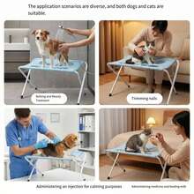 Tempat Tidur Mandi Anti Gores untuk Anjing Peliharaan, Perawatan Anti Kejar-Kejar dan Anti Kabur, Tempat Tidur Mandi Hammock, Bahan Jaring Bernapas Dua Lapis, Rangka Logam Desain 8 Lubang, Cocok untuk Kucing dan Anjing Kecil dan Sedang, Bebas Genggam Setelah Digantung dan Dipasang, Mandi, Perawatan, Pemotongan Kuku, dan Manikur - Satu-Ukuran - View 4