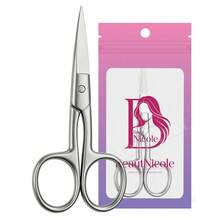 1pc Stainless Steel Eyebrow Scissors Multi-Function Beauty Grooming Set Suitable For Eyelash And Nose Hair Trimming - Silver - View 7