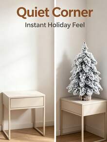 Pohon Natal Mini untuk Meja, Dekorasi Meja Liburan untuk Tata Letak Suasana Liburan, Hiasan Tengah Meja Pesta Natal, Cocok untuk Meja, Rak, Ambang Jendela, Ruang Tamu, Apartemen, Dekorasi Pajangan Rumah Musim Dingin - beraneka warna - View 4