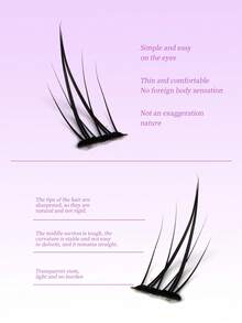 Multi-Layer High Capacity Fairy Tip Single Cluster Eyelashes, Pointed And Voluminous, Clearly Defined Layers, Effectively Lengthen And Amplify Eyes - View 3
