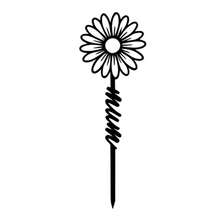 1pc Customized Floral Memorial Stake, Metal Tombstone, Rose Cemetery Plaque, Birth Flower, Memorial Garden Stake - Black - View 17