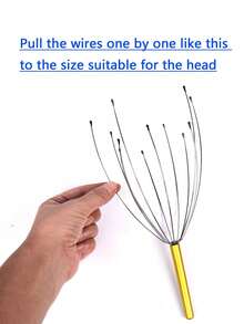 12-Prong Steel Wire Scalp Massager 1pc - Yellow - View 9