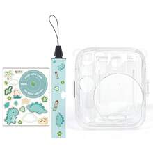 1pc Protective Camera Case Compatible With Fujifilm In Stax Mini 13, Custom Fit Instant Accessories With Cartoon Stickers, Clear Glitter PC Bag With Adjustable Shoulder Strap, Suitable As A Gift For Holidays, Professional Camera Protective Case. - View 17
