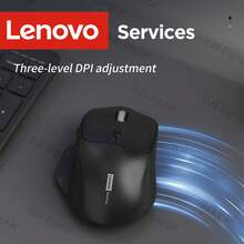 Lenovo N230 Dual-Mode Wireless Mouse | 2.4G/BT Dual-Mode Connection | Rechargeable Battery | Skin-Friendly Material Comfortable Grip | Suitable For Office And Home Use - View 1