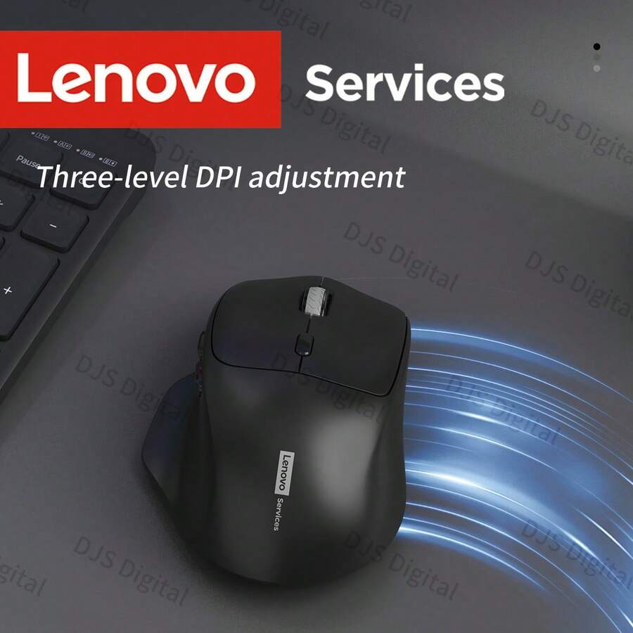 Lenovo N230 Dual-Mode Wireless Mouse | 2.4G/BT Dual-Mode Connection | Rechargeable Battery | Skin-Friendly Material Comfortable Grip | Suitable For Office And Home Use - View 1