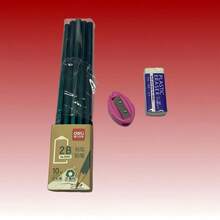 HB2B Pencil Wholesale For College Students Drawing Writing Exam HB Hexagonal Barrel Sketching Pencil With Eraser And Pencil Sharpener - Pencil - View 9