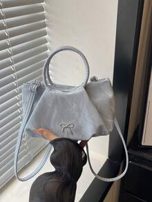 This Stylish And Sweet Bow-Tie Handbag Is Perfect For Commuting And Other Occasions, Making It The Perfect Gift For Teenagers. - Multicolor - View 8