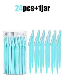 60pcs/24pcs/12pcs/6pcs/1pc Eyebrow Shaving Set For Women And Men, Includes Storage Box With Safety Cap, Eyebrow Trimmer For Shaping And Grooming Beautiful Eyebrows, Facial Hair Removal Razor, Washable And Reusable, Suitable For Face And Body Hair Removal, Essential Tool For Hair Salon, Makeup And Beauty Industry And Daily Use, Beauty And Travel Accessory - Multicolor - View 7
