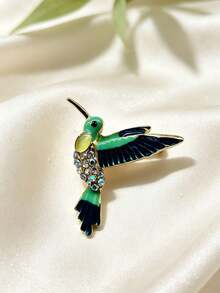 1pc Hummingbird Brooch, Fashionable Exquisite Painted Pin, Personalized Creative Versatile Brooch - Hummingbird Brooch - View 7