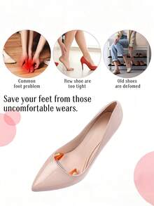 2 Pairs Orange Adjustable Plastic Shoe Stretchers, Compact Portable Shoe Toe Expanders, Suitable For Short And Long Trips, Home Use, High Heels, Business Shoes, Anti-Wrinkle Shoe Tool - Orange - View 7