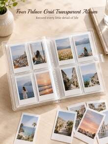 1pc 160-Slot Transparent Photo Album, Can Store Photos, Movie Tickets, Celebrity Cards And Postcards, Also Suitable As An Artistic Scrapbook - A - View 8