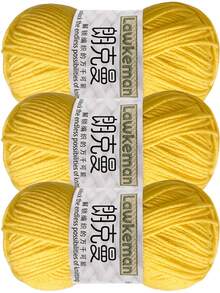 Lawkeman 3pcs/(140-150g) 4-Ply Milk Yarn, Soft Crochet Yarn, Approx. 45g/Pc, Suitable For Handmade DIY Knitting And Crochet Blankets, Sweaters, Scarves, Shawls, Suitable For All-Season Warmth - Multiple Styles - View 14
