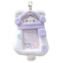 1pc Cute Fluffy Winter Animal Photocard Holder Keychain, Kawaii Plush Idol Card Protector Sleeve Bag Charm Gift For School Student - Multicolor - View 14