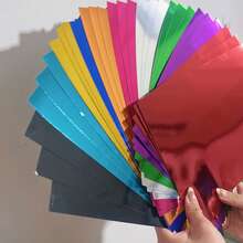 30 Sheets Mixed 10 Colors Mirror Reflective A5 Cardstock / Metallic Glitter Paper // 5.8 Inches X 8.27 Inches / Heavyweight Premium Handmade Paper / Suitable For Scrapbooking, Bending And Shaping / Holiday Decoration, Card Making, Vibrant Colors, Durable Material, High-End Handmade Paper, Shiny Decorative Paper, Artists And Craft Enthusiasts - 30pcs PET Mixed Color Cardstock - View 8