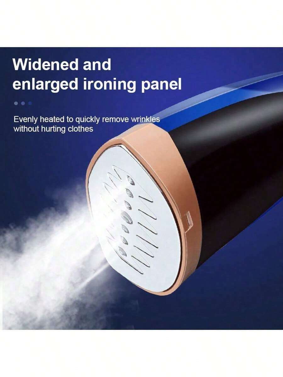 SOKANY -3080 手持式掛燙機,1200W 強力蒸汽便攜熨斗,快速加熱防燙大熨燙板,可拆卸可視水箱,適合居家與旅行使用 - 藍色 - 查看 1