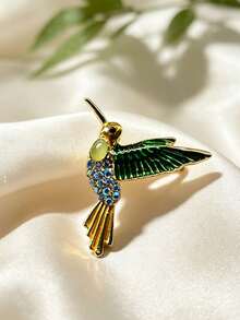 1pc Hummingbird Brooch, Fashionable Exquisite Painted Pin, Personalized Creative Versatile Brooch - Hummingbird Brooch - View 5