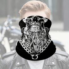 Fashionable Skull Print Sports Face Mask, Breathable Cycling Mask, Multi-Functional Face Mask. Unisex Knitted Neck Gaiter, Perfect For Cycling, Running, Tennis, Fishing And Other Outdoor Activities - Multicolor - View 8