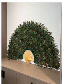Bulk Peacock Feathers, DIY Decoration, Artificial Peacock Feather Decorative Vase, Craft Vase, Wedding Home Party Christmas Decoration - Multicolor - View 5