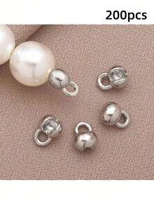 10-100pcs 18K Gold Plated Brass Shell Shaped Bead Caps Embossed Bead Ball Chain Connectors Clasps, Jewelry Making DIY Accessories - Multicolor - View 27