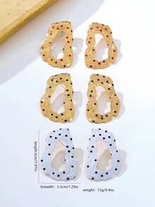 1 Pair Geometric Human Body Fashion Metal Line Earrings - White - View 5