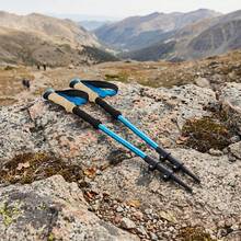 Lightweight Hiking Sticks Hiking Poles Adjustable Trekking Poles - Blue - View 2