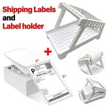 Marklife ملصقات شحن 4x6 بوصة لحامل ملصقات 100x150 مم ورق ملصقات حراري ذاتي اللصق مطوي - 1 Set - مشاهدة 1